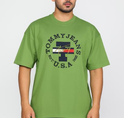 Tommy Green Logo T-Shirt for Men – Heritage Graphic Tee