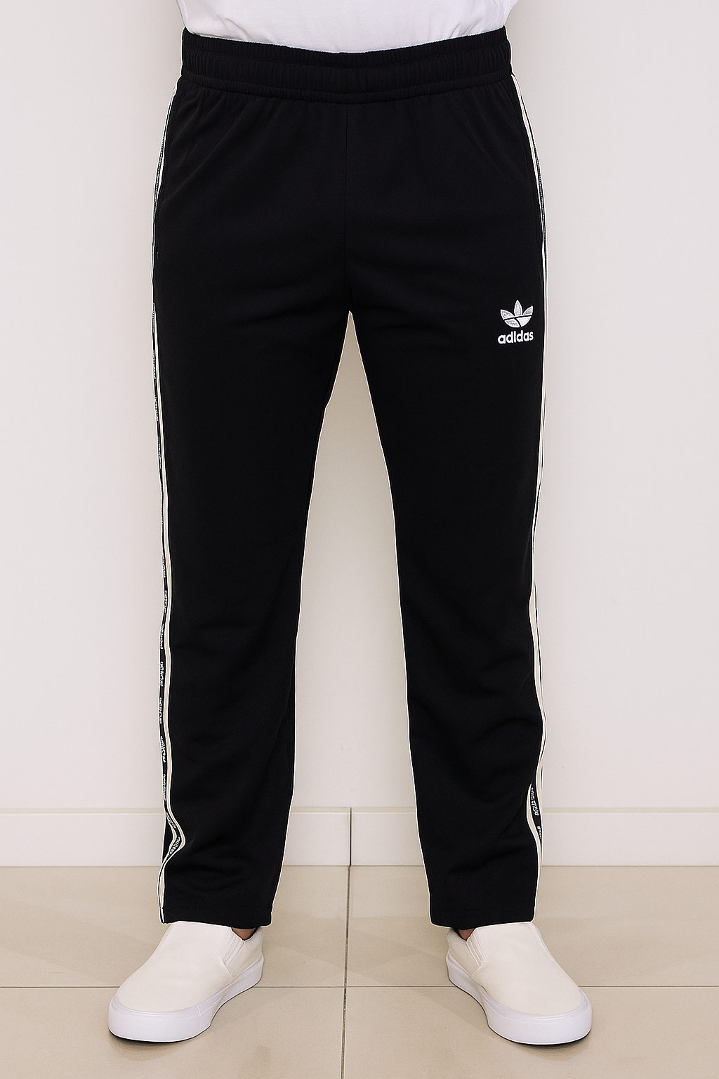 Adidas Men’s Track Pants with Side Logo Tape – Sporty Comfort & Iconic Style