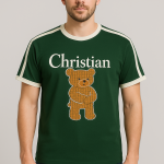 Christian Bear Graphic Men’s T-Shirt – Casual Streetwear Style